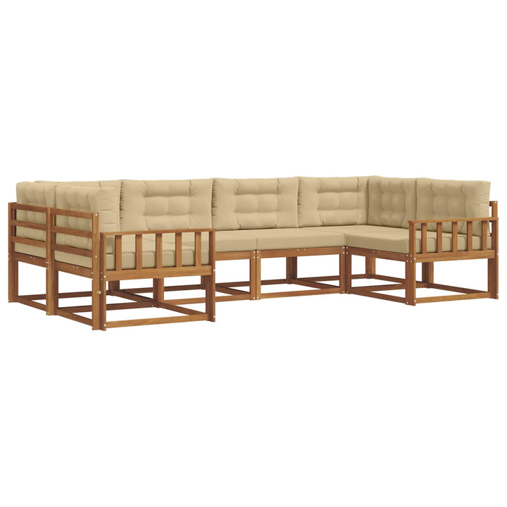 Udendørs sofagruppe 6 stk. Naturlig og Beige