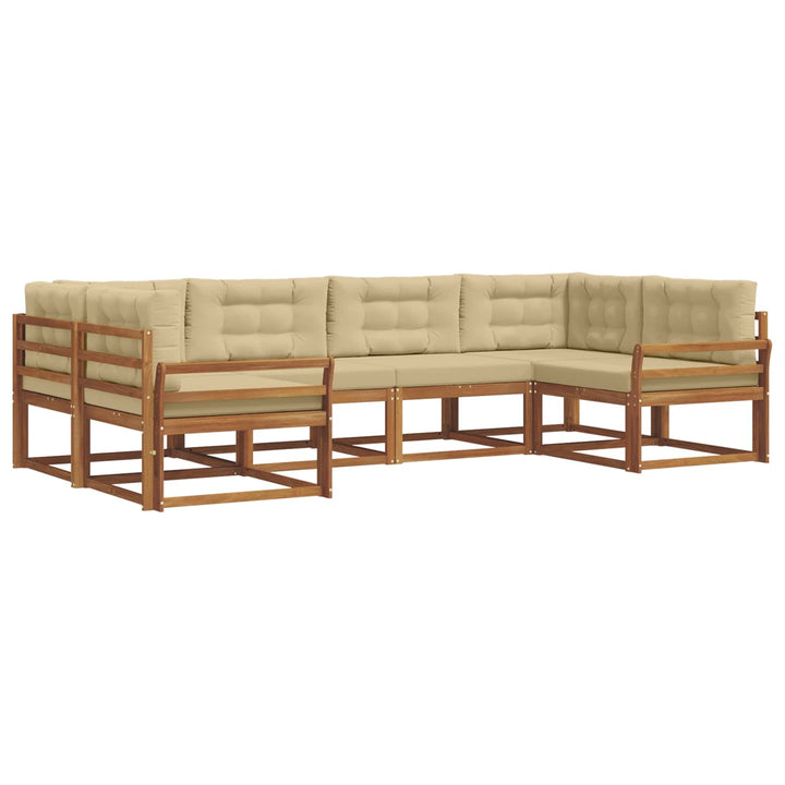 Udendørs sofagruppe 6 stk. Naturlig og Beige