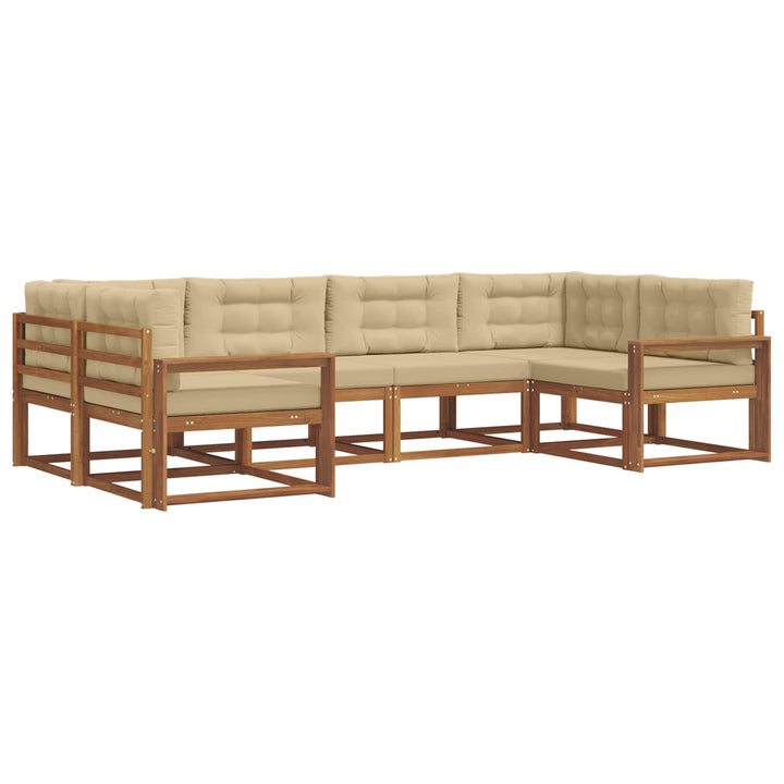 Udendørs sofagruppe 6 stk. Naturlig og Beige