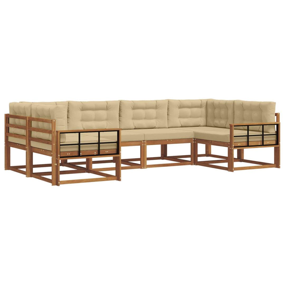 Udendørs sofagruppe 6 stk. Naturlig og Beige