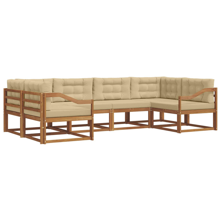 Udendørs sofagruppe 6 stk. Naturlig og Beige