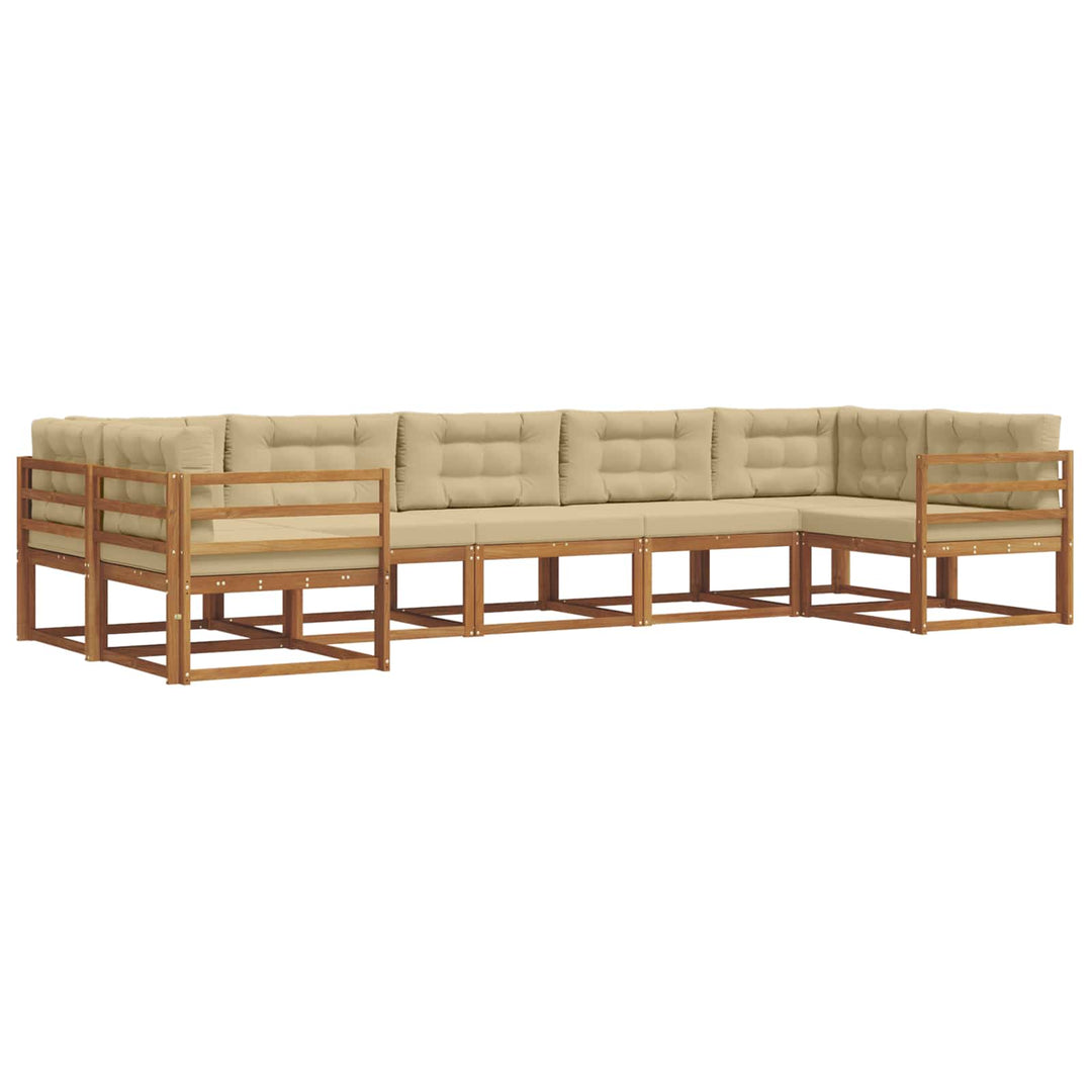 Udendørs sofagruppe 7 stk. Naturlig og Beige