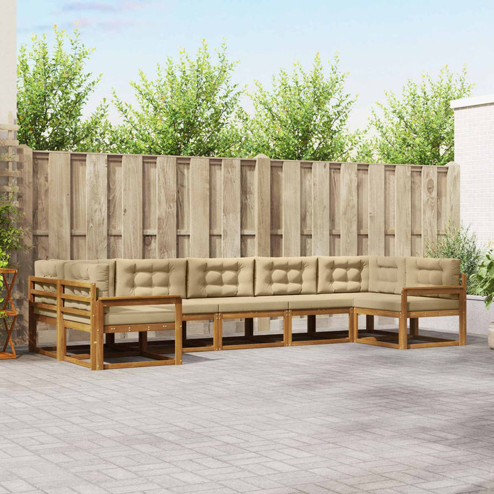 Udendørs sofagruppe 7 stk. Naturlig og Beige
