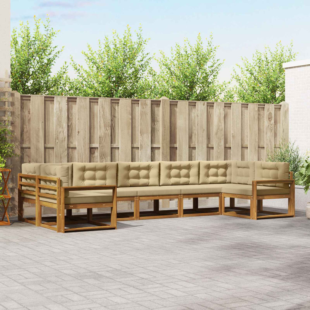 Udendørs sofagruppe 7 stk. Naturlig og Beige