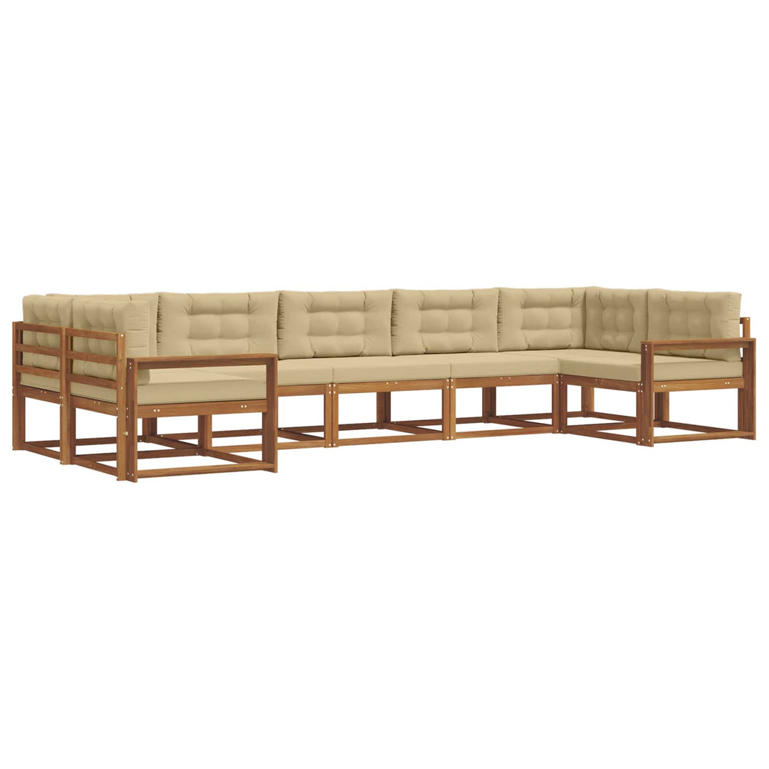 Udendørs sofagruppe 7 stk. Naturlig og Beige