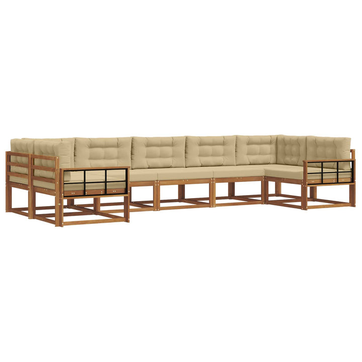 Udendørs sofagruppe 7 stk. Naturlig og Beige