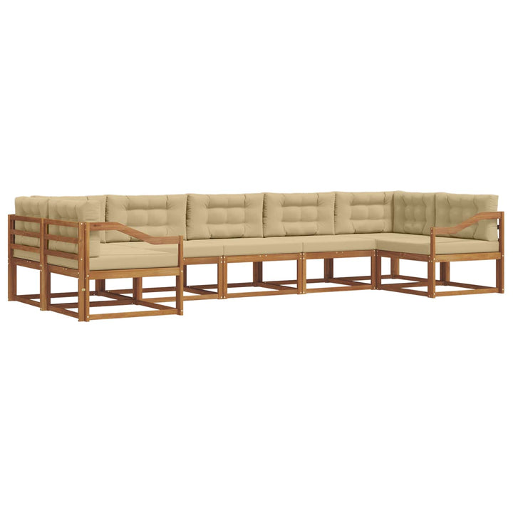 Udendørs sofagruppe 7 stk. Naturlig og Beige