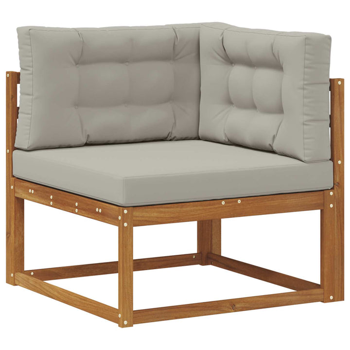 Udendørs sofagruppe 9 stk. Naturlig og Lys Grå