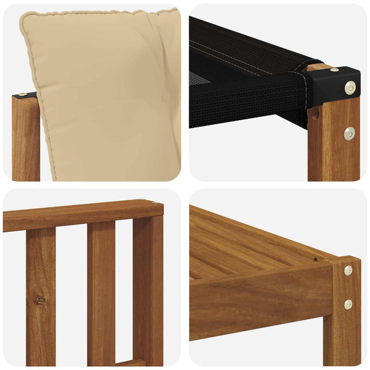 Udendørs sofagruppe med pude 5 pcs Naturlig og Beige