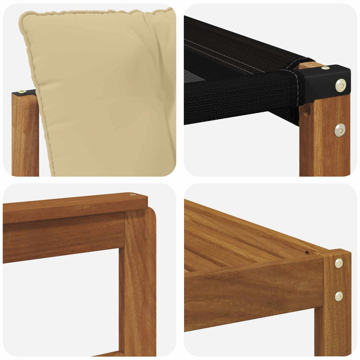 Udendørs sofagruppe med pude 7 pcs Naturlig og Beige