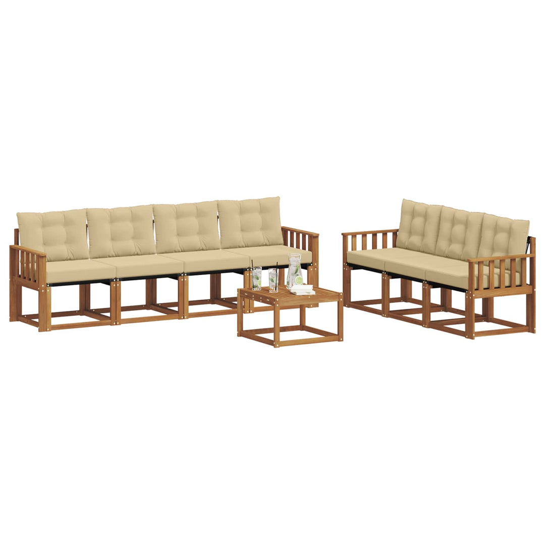 Udendørs sofagruppe 8 stk. Naturlig og Beige