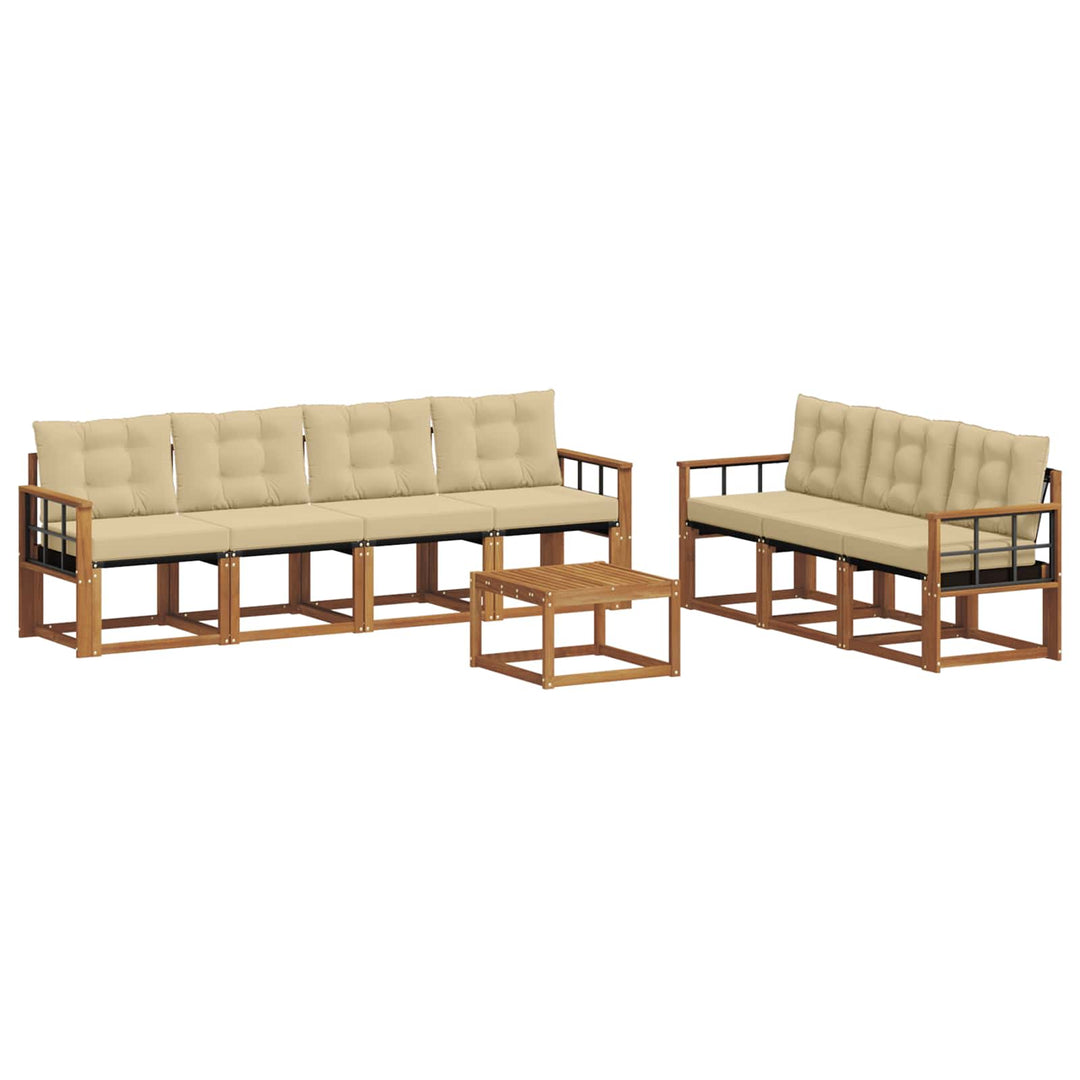 Udendørs sofagruppe 8 stk. Naturlig og Beige