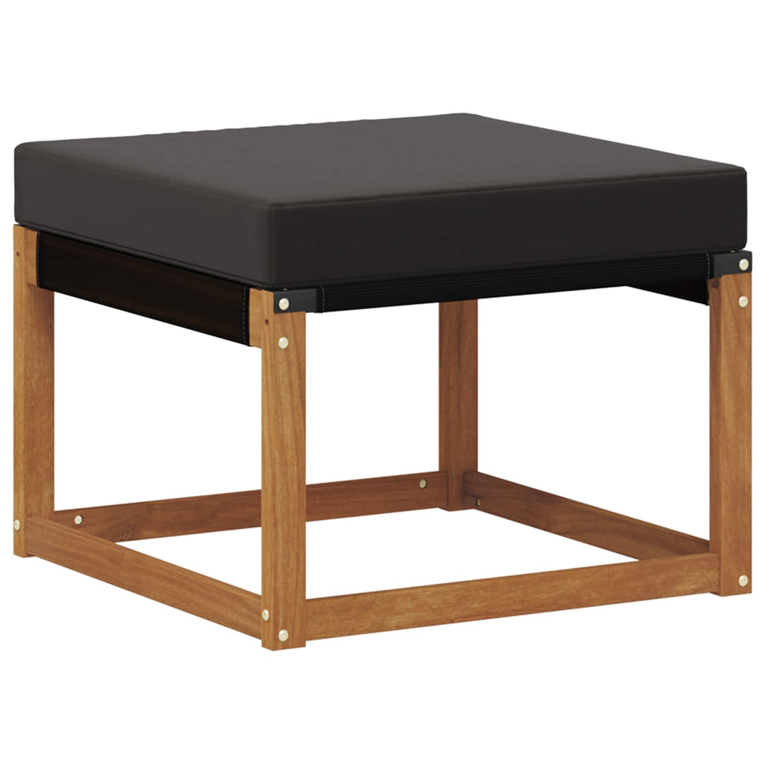 Udendørs sofagruppe med pude 4 pcs Naturlig og sort