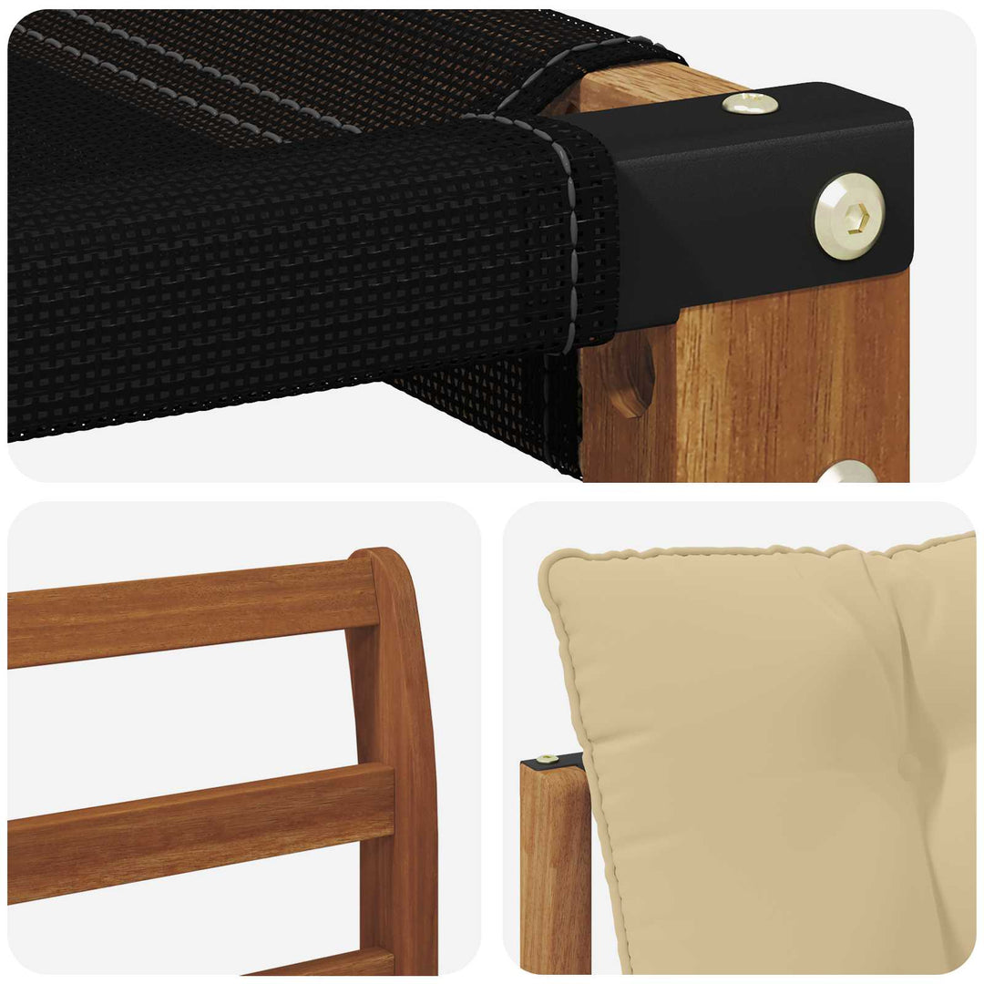 Udendørs sofagruppe med pude 4 pcs Naturlig og Beige
