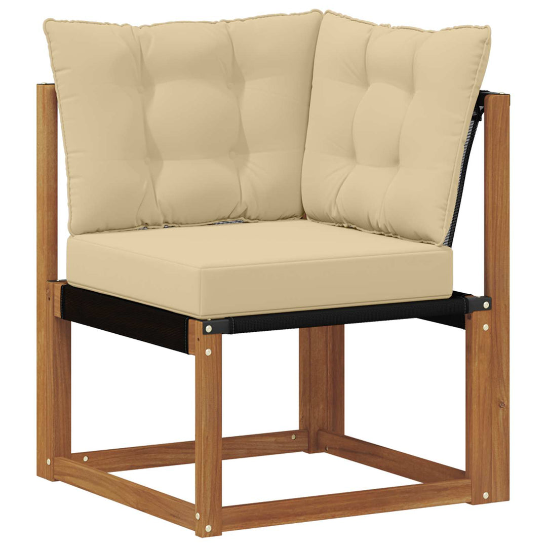 Udendørs sofagruppe med pude 6 pcs Naturlig og Beige