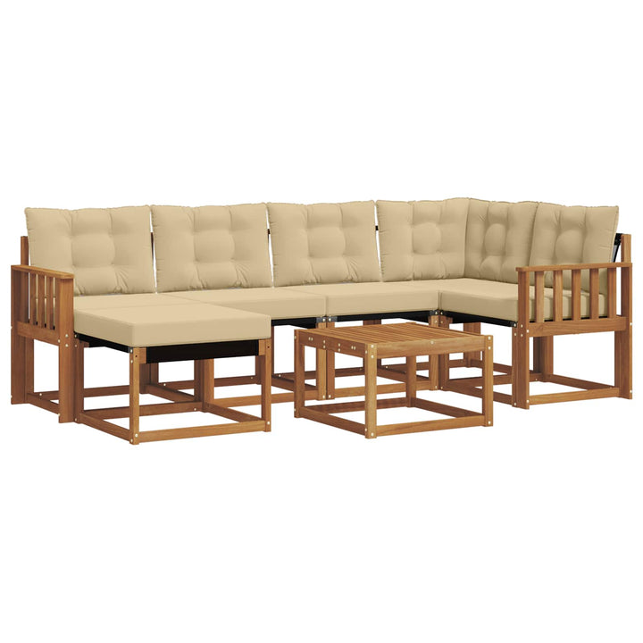 Udendørs sofagruppe 7 stk. Naturlig og Beige