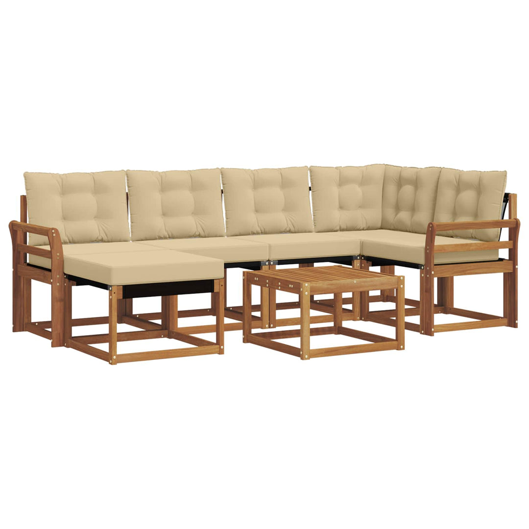 Udendørs sofagruppe 7 stk. Naturlig og Beige
