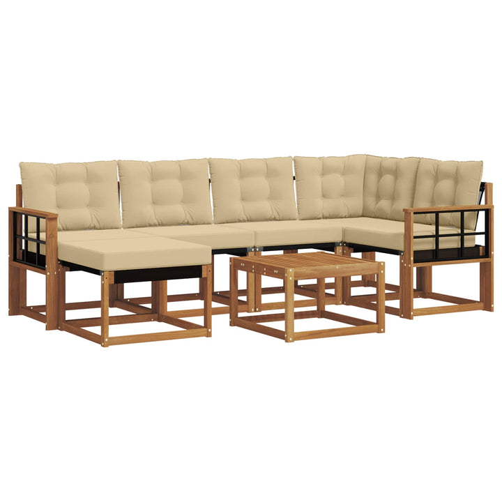Udendørs sofagruppe 7 stk. Naturlig og Beige
