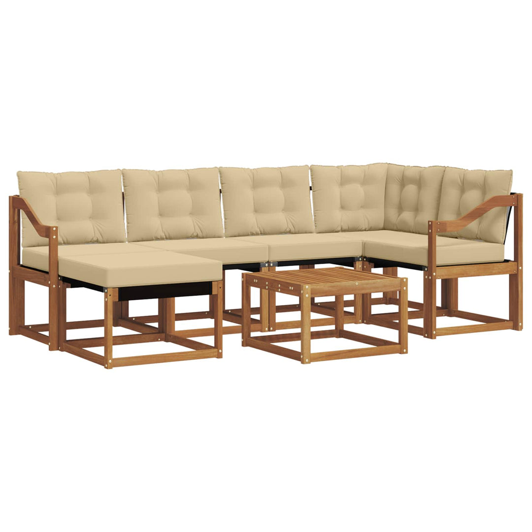 Udendørs sofagruppe 7 stk. Naturlig og Beige