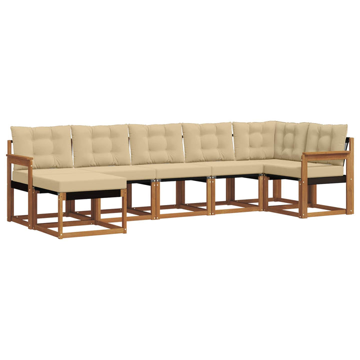 Udendørs sofagruppe 7 stk. Naturlig og Beige