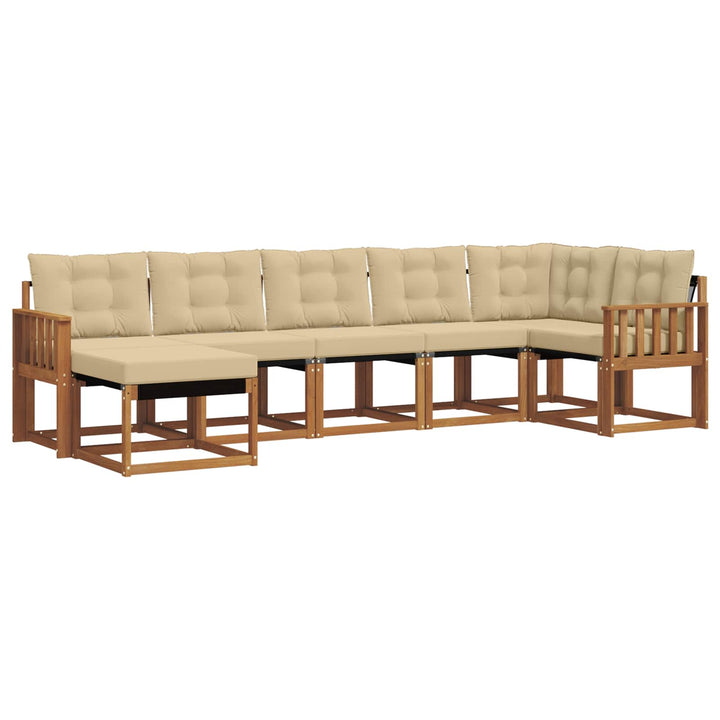 Udendørs sofagruppe 7 stk. Naturlig og Beige