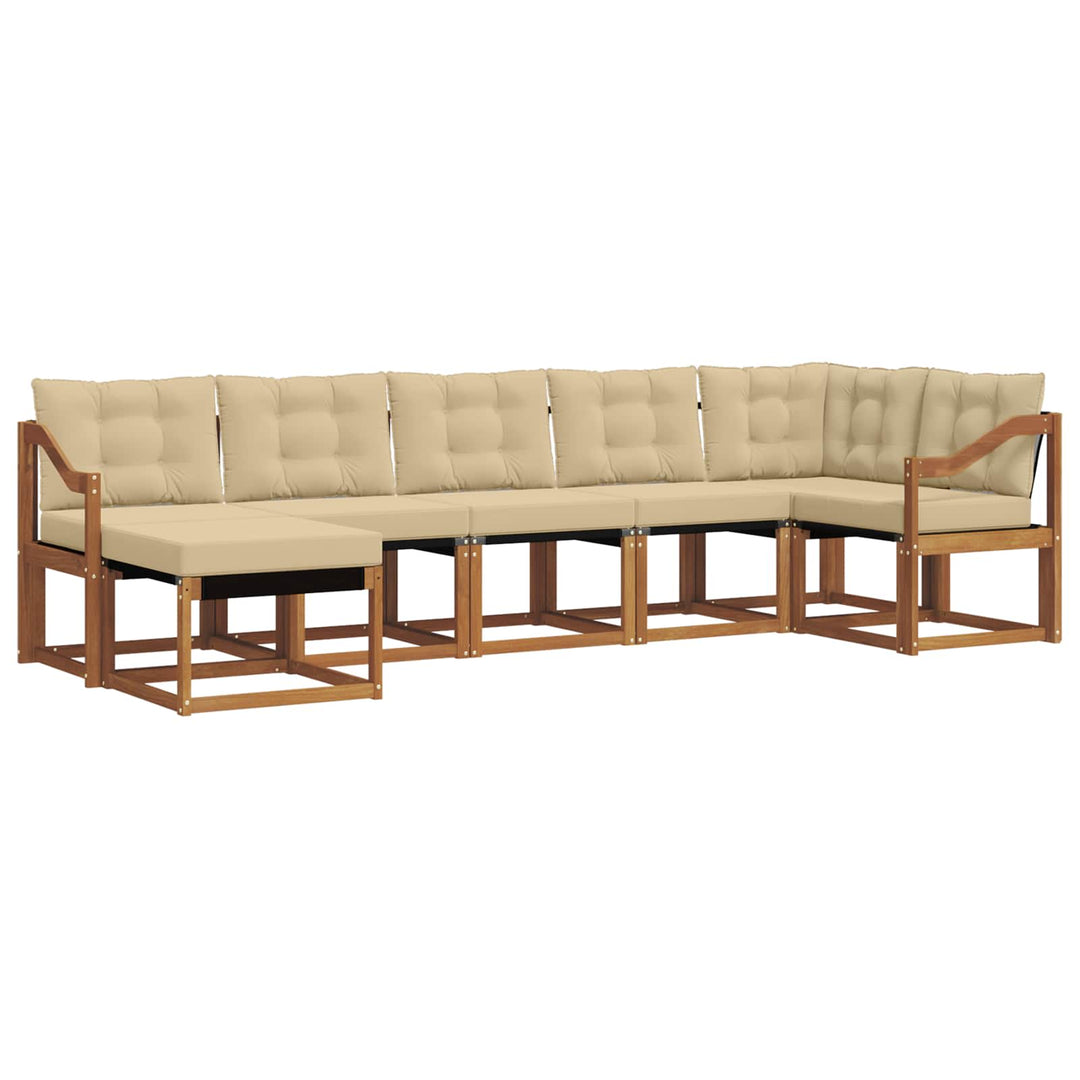 Udendørs sofagruppe 7 stk. Naturlig og Beige