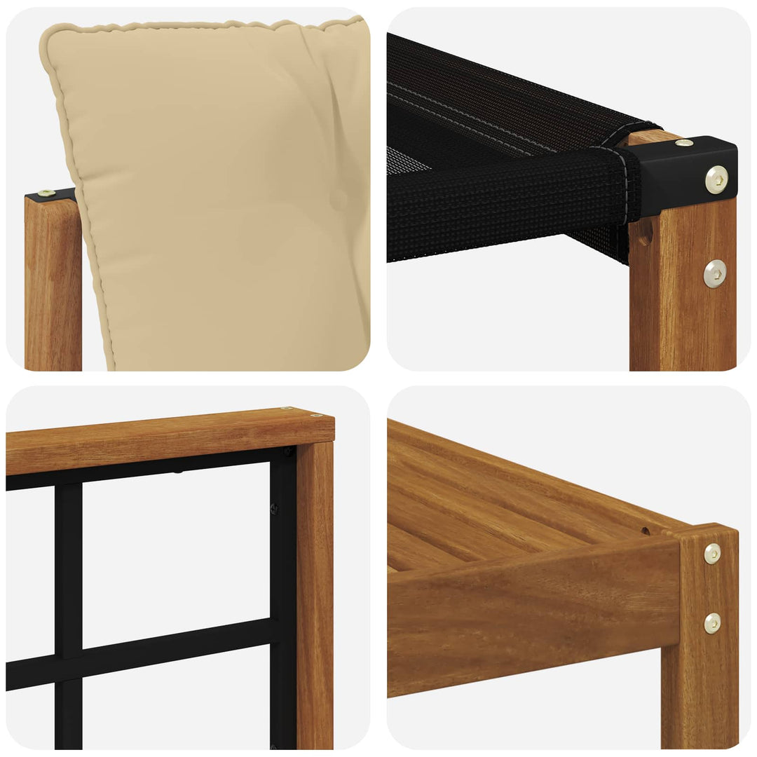 Udendørs sofagruppe med pude 9 pcs Naturlig og Beige