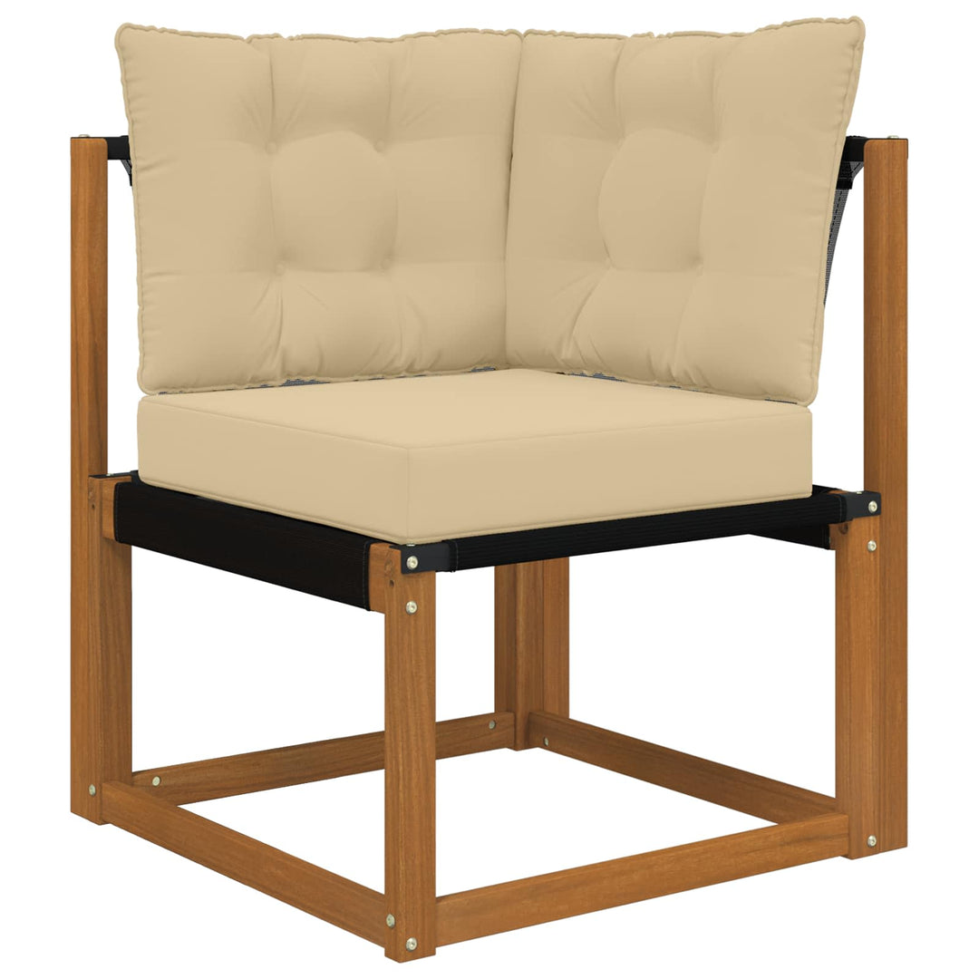 Udendørs sofagruppe med pude 6 pcs Naturlig og Beige