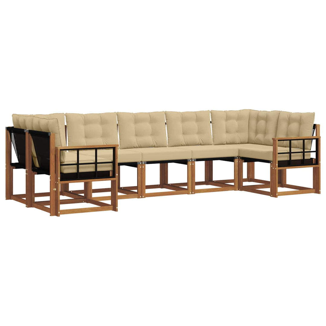 Udendørs sofagruppe 7 stk. Naturlig og Beige