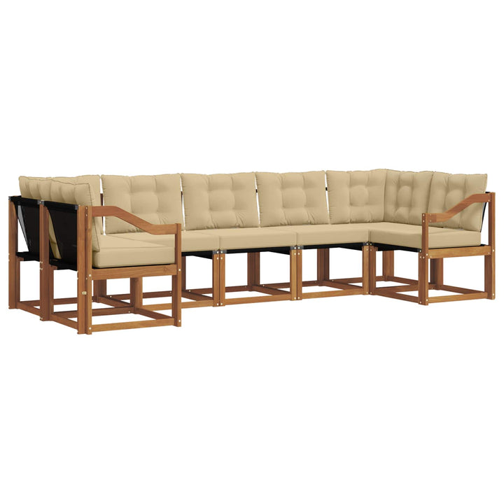 Udendørs sofagruppe 7 stk. Naturlig og Beige