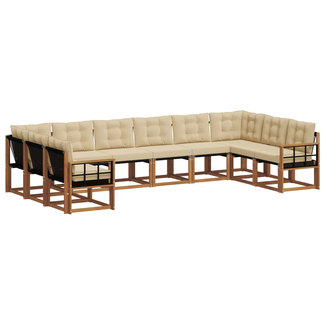 Udendørs sofagruppe 10 stk. Naturlig og Beige