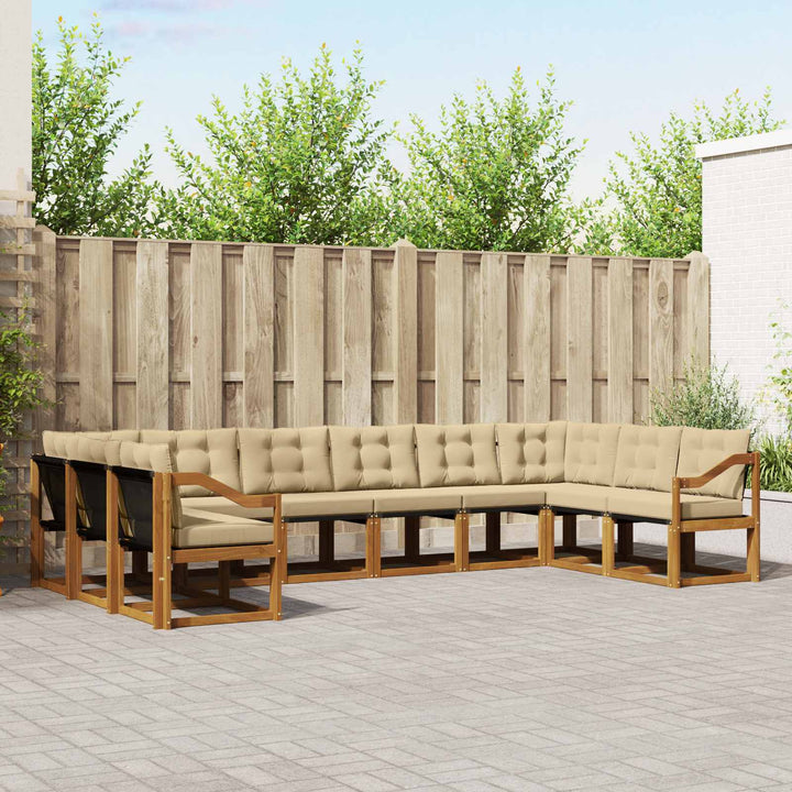 Udendørs sofagruppe 10 stk. Naturlig og Beige