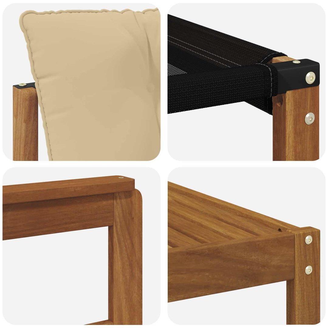 Udendørs sofagruppe med pude 7 pcs Naturlig og Beige