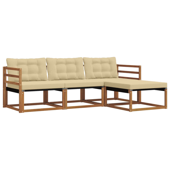 Udendørs sofagruppe 4 stk. Naturlig og Beige