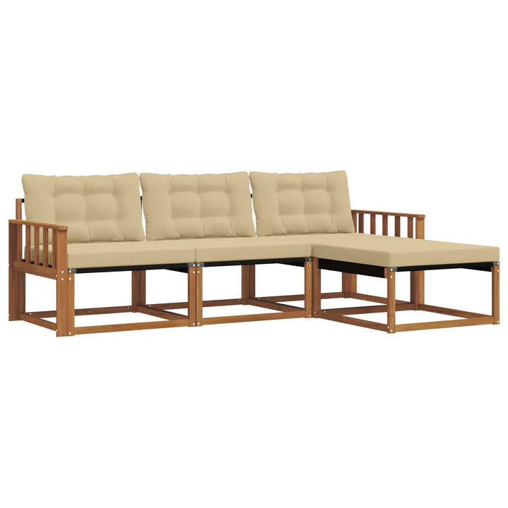 Udendørs sofagruppe 4 stk. Naturlig og Beige