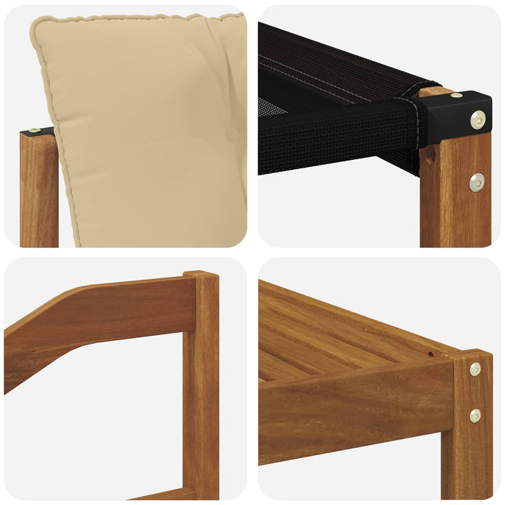 Udendørs sofagruppe med pude 5 pcs Naturlig og Beige
