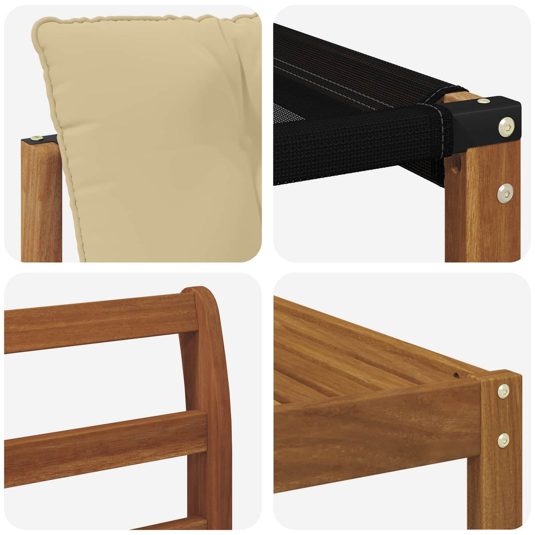 Udendørs sofagruppe med pude 6 pcs Naturlig og Beige