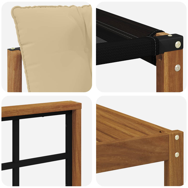 Udendørs sofagruppe med pude 6 pcs Naturlig og Beige