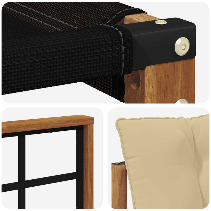 Udendørs sofagruppe med pude 7 pcs Naturlig og Beige