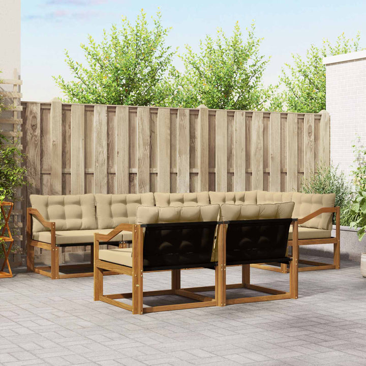 Udendørs sofagruppe 7 stk. Naturlig og Beige