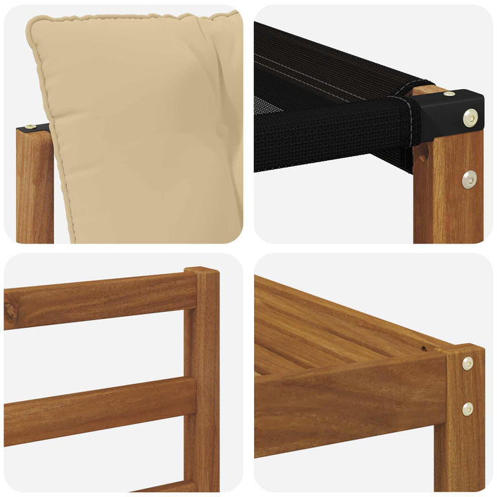 Udendørs sofagruppe med pude 9 pcs Naturlig og Beige