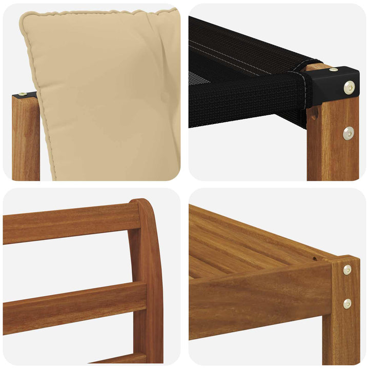 Udendørs sofagruppe med pude 9 pcs Naturlig og Beige
