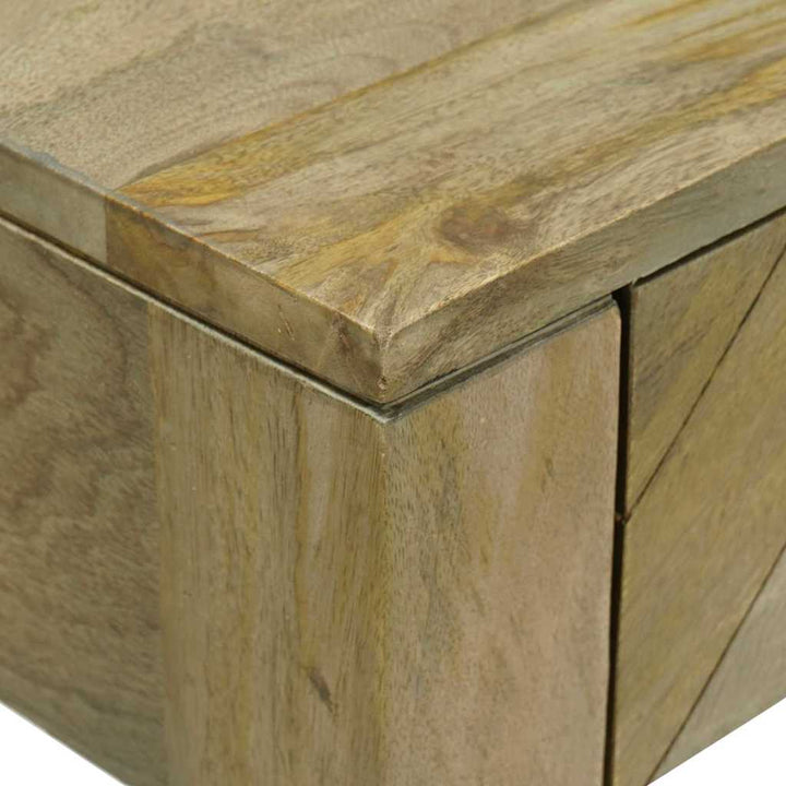 Konsolbord Naturlig grå 110 x 30 x 80 cm Massivt mangotræ