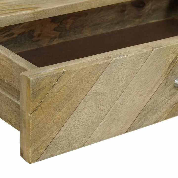 Konsolbord Naturlig grå 110 x 30 x 80 cm Massivt mangotræ