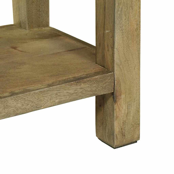 Konsolbord Naturlig grå 110 x 30 x 80 cm Massivt mangotræ