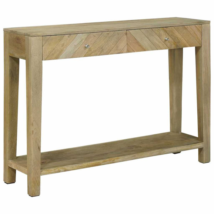 Konsolbord Naturlig grå 110 x 30 x 80 cm Massivt mangotræ