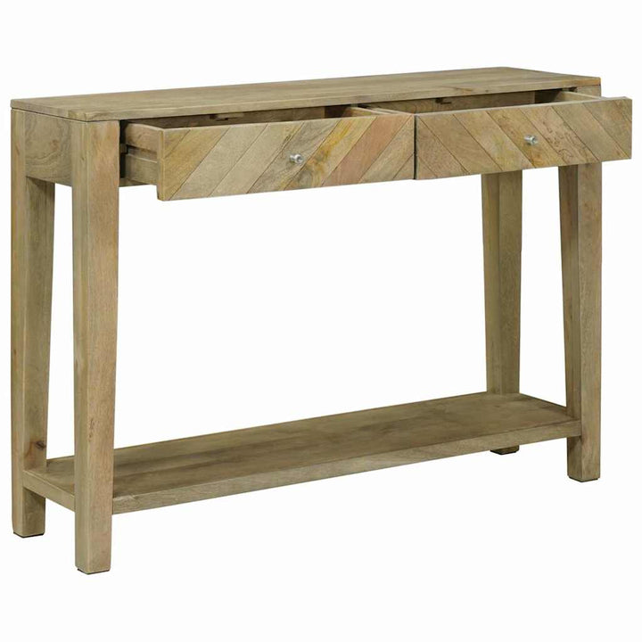 Konsolbord Naturlig grå 110 x 30 x 80 cm Massivt mangotræ