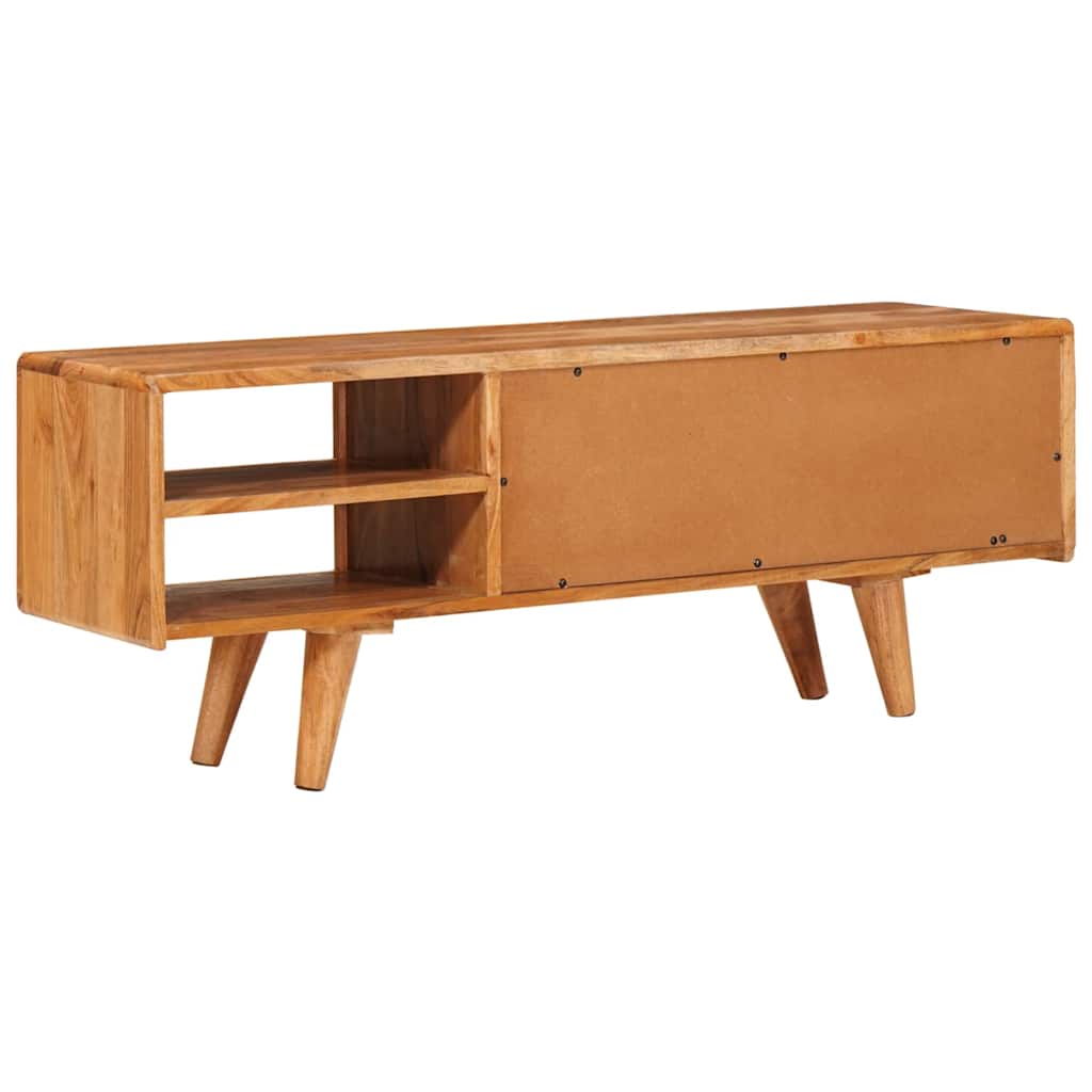 TV-skab med hylde Brun 110 x 30 x 40 cm Massivt Akacietræ