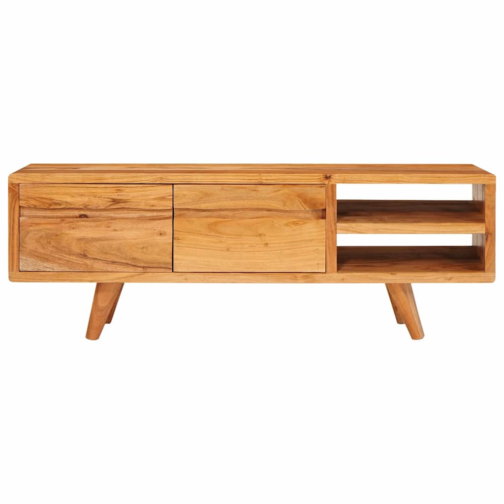 TV-skab med hylde Brun 110 x 30 x 40 cm Massivt Akacietræ