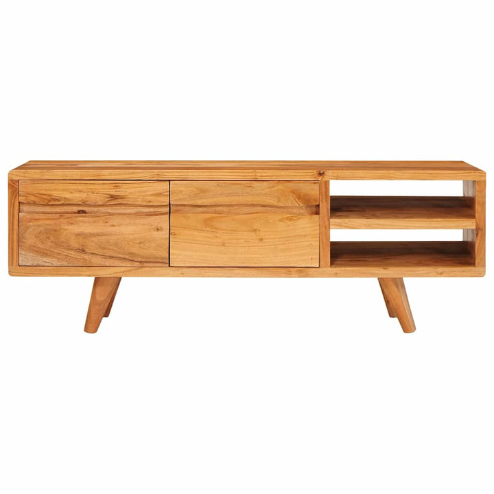 TV-skab med hylde Brun 110 x 30 x 40 cm Massivt Akacietræ
